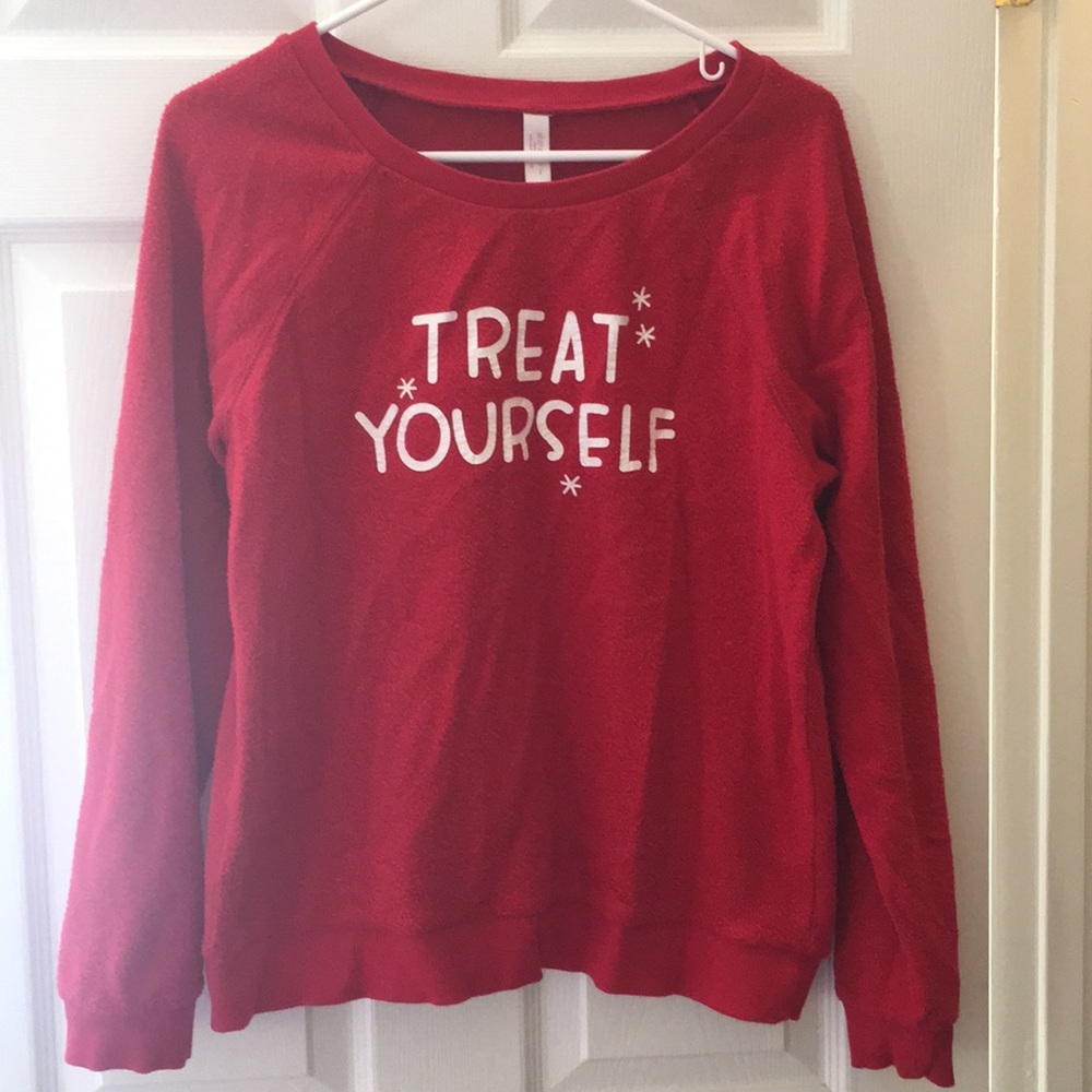 Red holiday sweatshirt